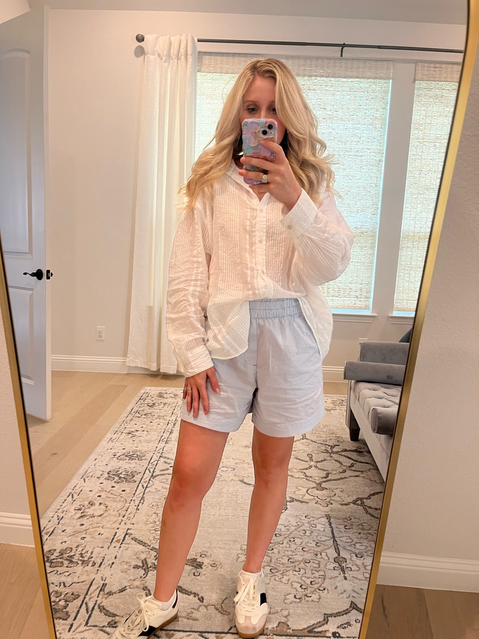A new postpartum outfit go to! This is so comfy and easy to throw on! Light weight for summer and breastfeeding friendly. This top looks so cute paired with so many outfits. And the shorts are only $10!! Wearing size small in both. 

#LTKSummerEdit #LTKStyleTip #LTKFindsUnder50