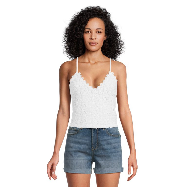 No Boundaries Juniors Crochet Tank Top, Sizes XS-3XL | Walmart (US)