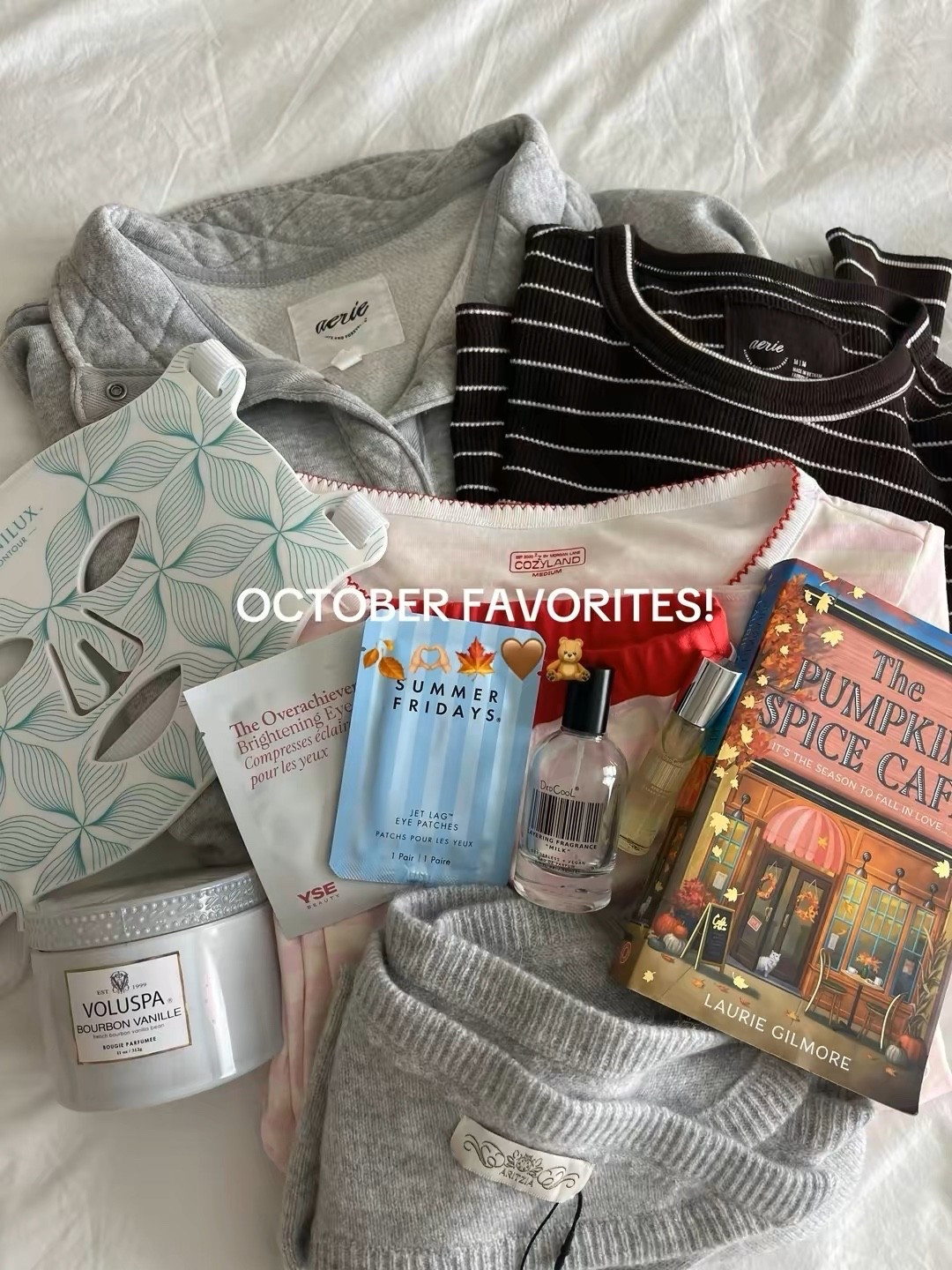 October favorites!!! 

size small for aerie tops 
size medium for Cozyland- use code: EMMA15
dedcool- use code: EMMAD15

#LTKGiftGuide #LTKHoliday #LTKSeasonal