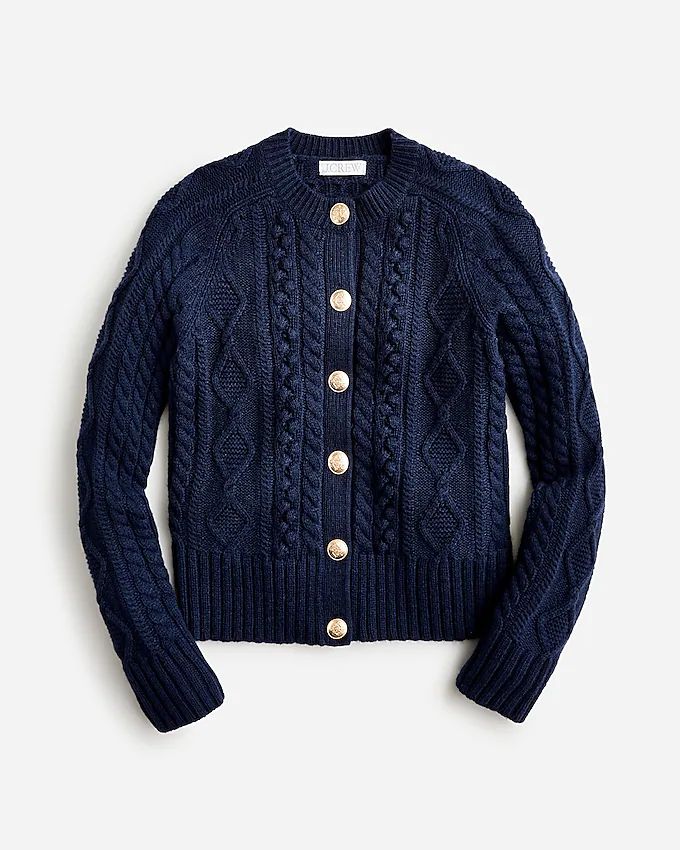 IN YOUR SHOPPING BAGCable-knit cardigan sweaterItem BM17527 REVIEWS$138.0040% off full price with... | J.Crew US