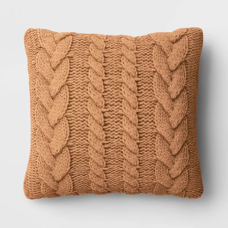 Cable Knit Throw Pillow - Threshold™ | Target
