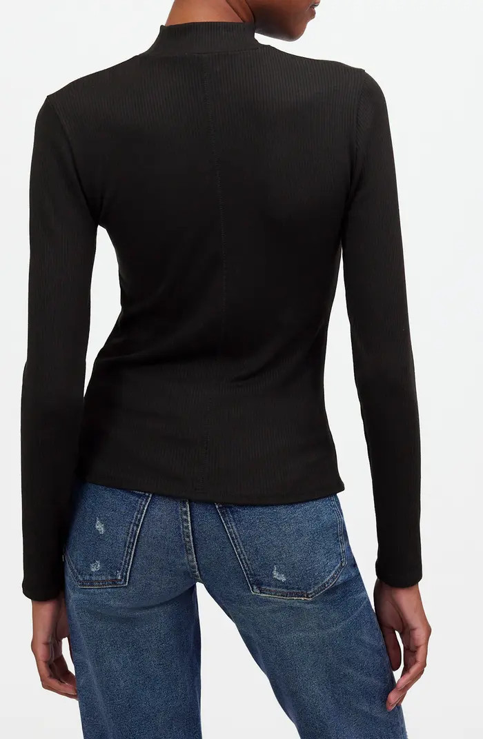 Madewell Drapey Rib Mockneck Top | Nordstrom | Nordstrom