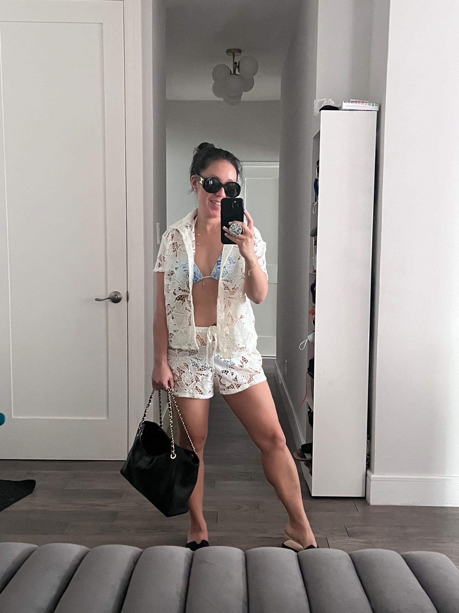 Beach day. Crochet lace set and a bikini. Can’t go wrong. I’m wearing a small in the bikini, but I think I need a medium top. Runs small. The cover-up set is an xs.

#LTKootd #LTKSwim #LTKTravel
