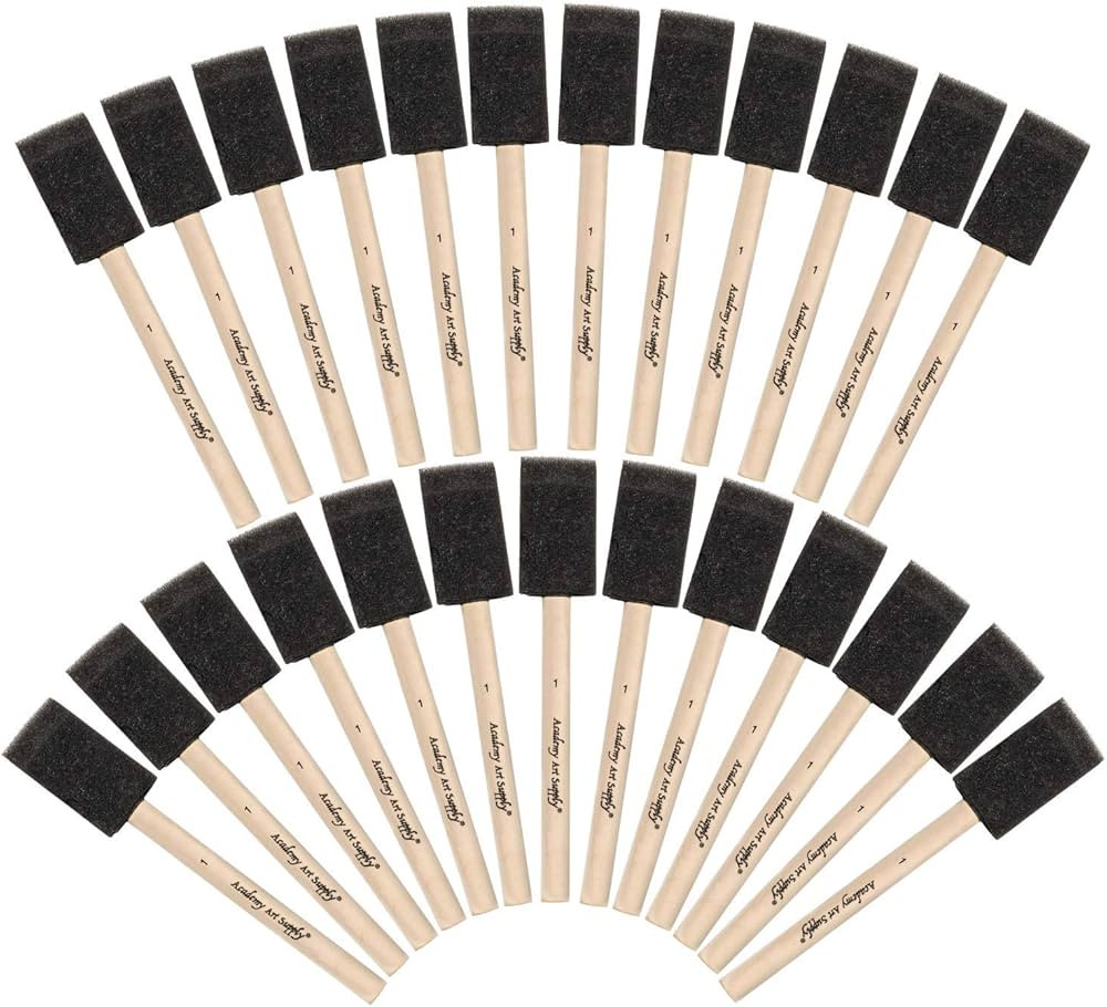 Academy Arts Supply Small Paint Brush Set for Kids & Adults - Premium Sponge Paintbrushes for Pai... | Amazon (US)