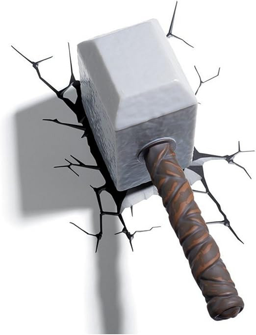 3DLightFX Marvel Avengers Thor Hammer 3D Deco Light | Amazon (US)