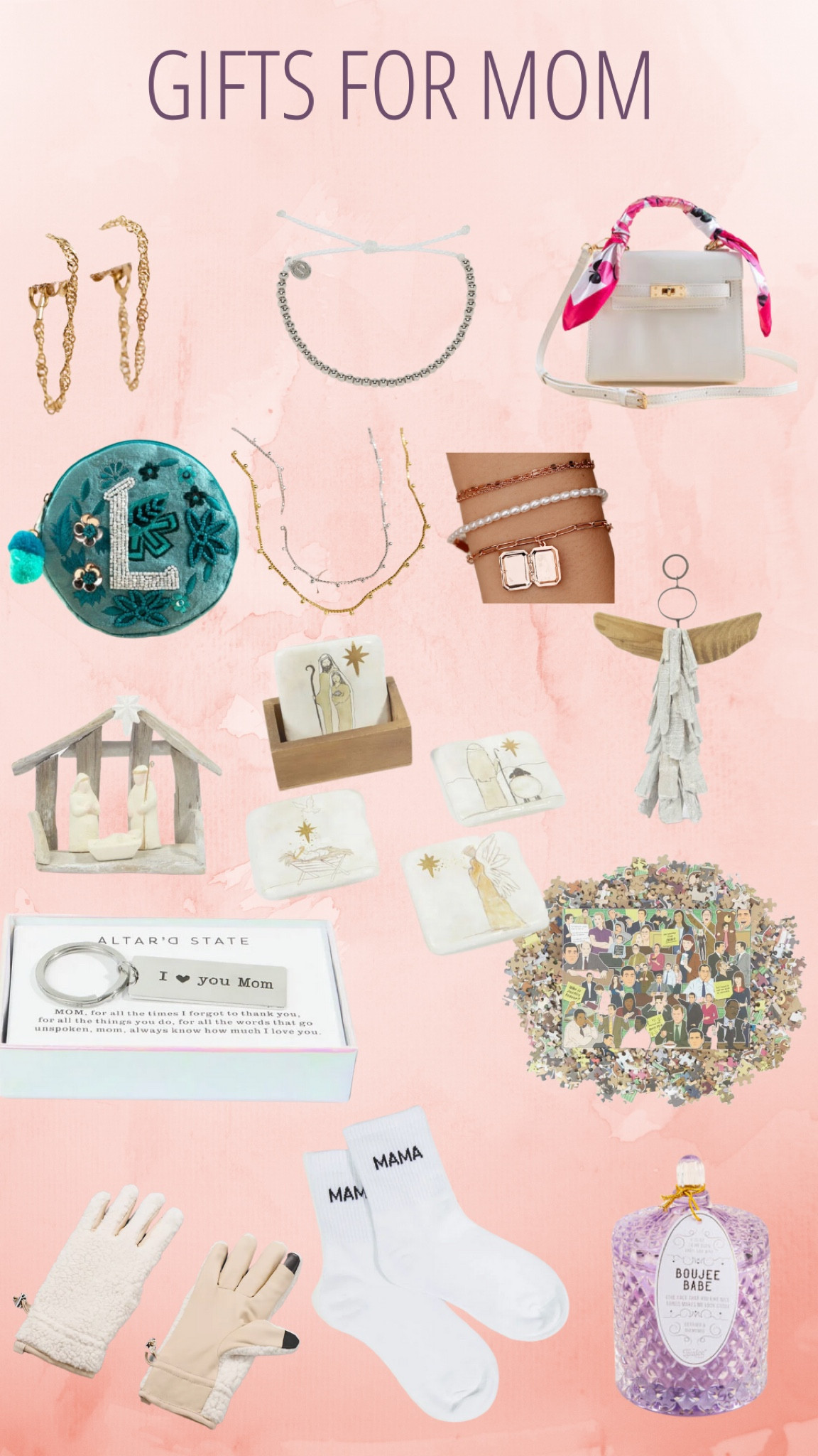 I love these gifts for any mom. They are thoughtful and kind and detailed. There is a lot of elegance in each piece and fun! Pura vida does custom engraving & you can use “WILLOWSMITH20” for 20% off! 

#LTKCyberweek #LTKGiftGuide #LTKfamily