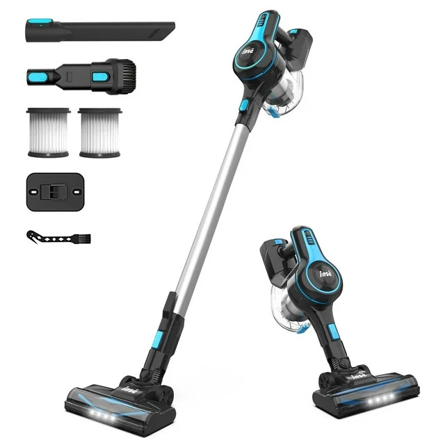 INSE Cordless Vacuum Cleaner, 6 in 1 Powerful Suction Lightweight Stick Vacuum with 2200mAh Recha... | Walmart (US)