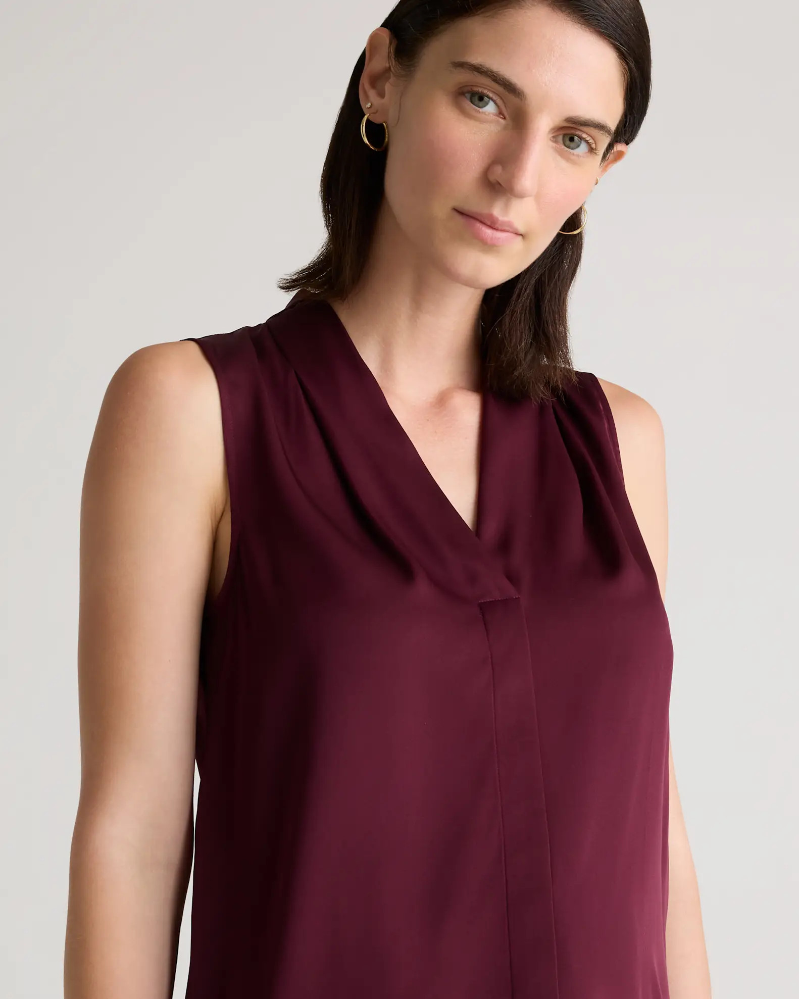 Washable Stretch Silk Sleeveless Blouse | Quince