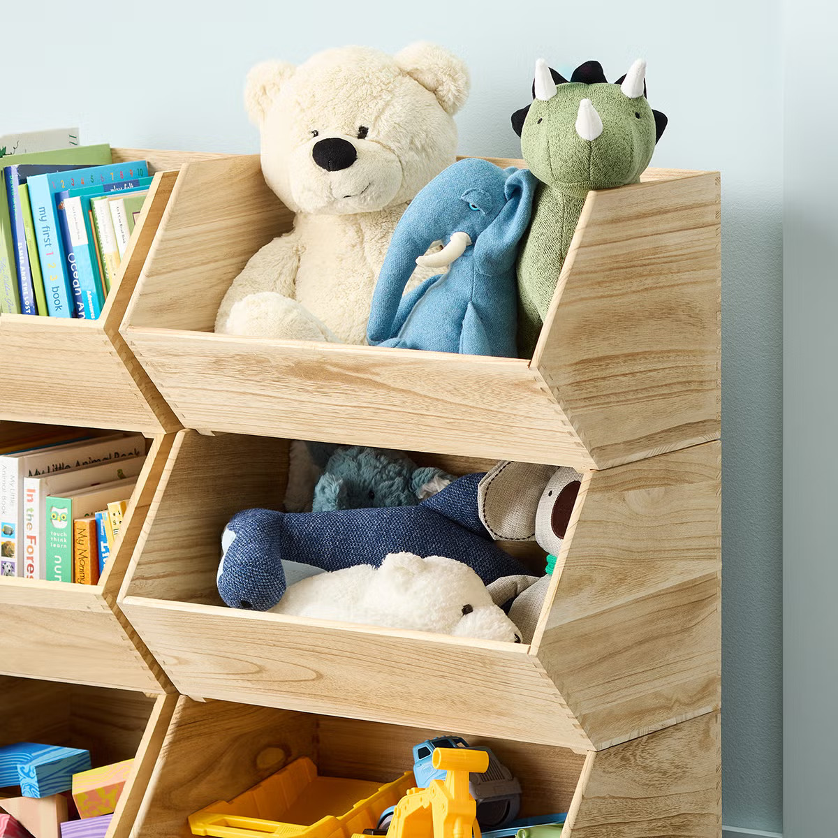 Wooden Stacking Bin | The Container Store