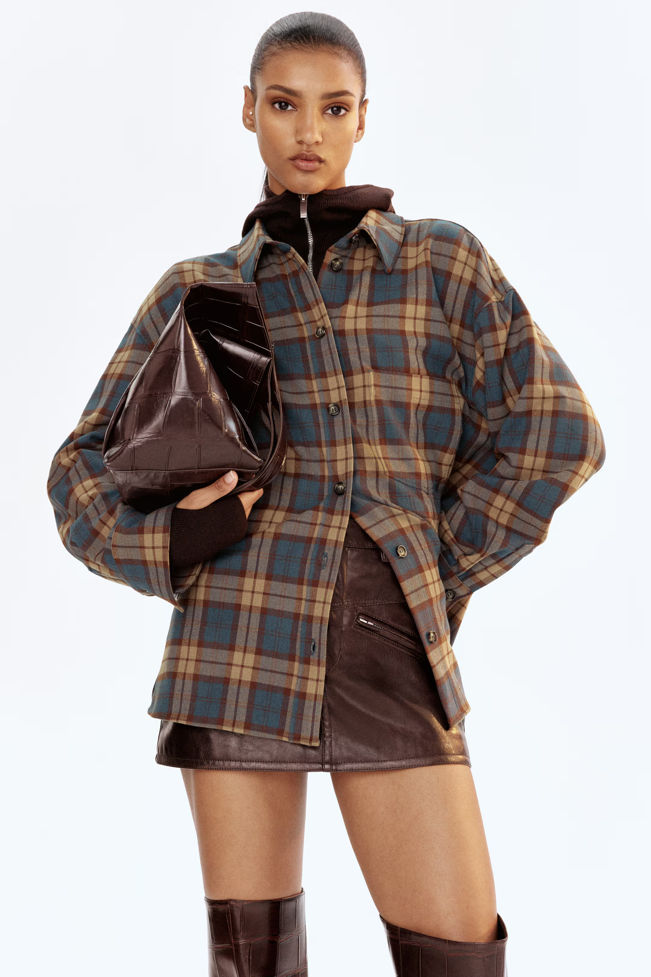 Oversized flannel shirt | H&M (UK, MY, IN, SG, PH, TW, HK)