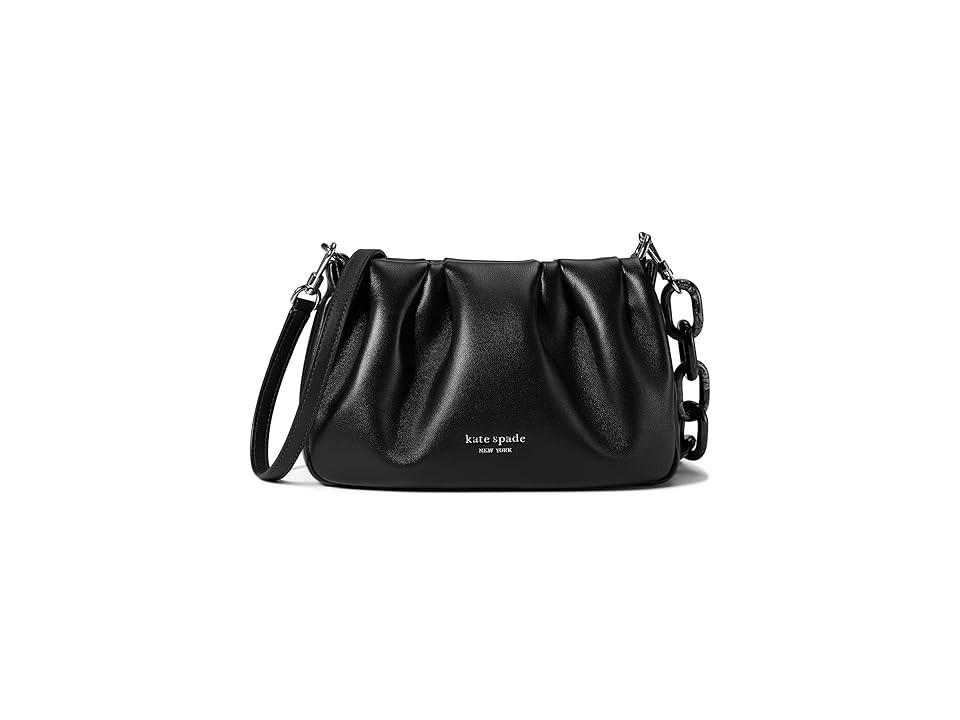 Kate Spade New York Souffle Smooth Leather Crossbody Women's Handbags Black | Zappos