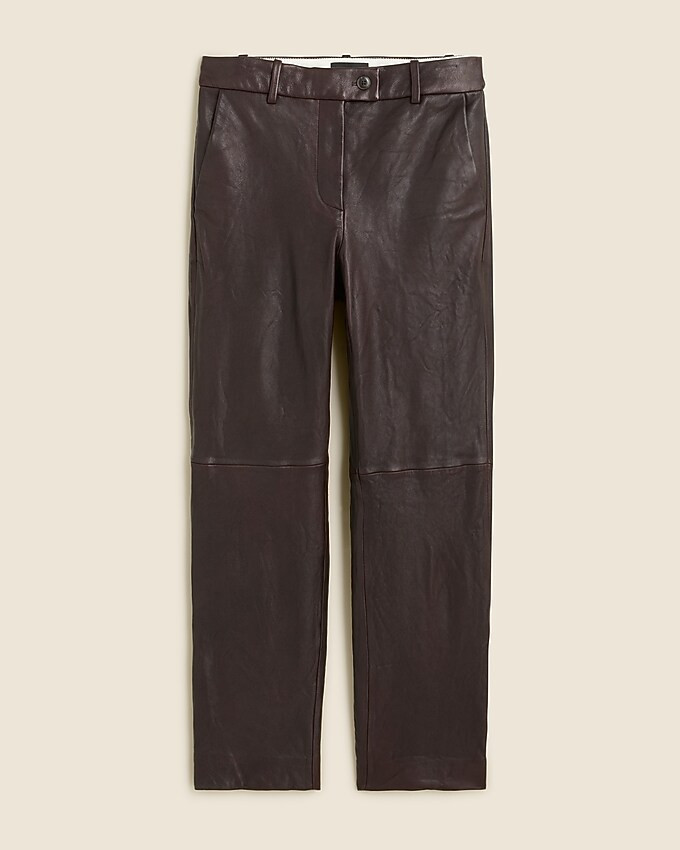 Collection cropped straight-leg pant in leather | J. Crew US