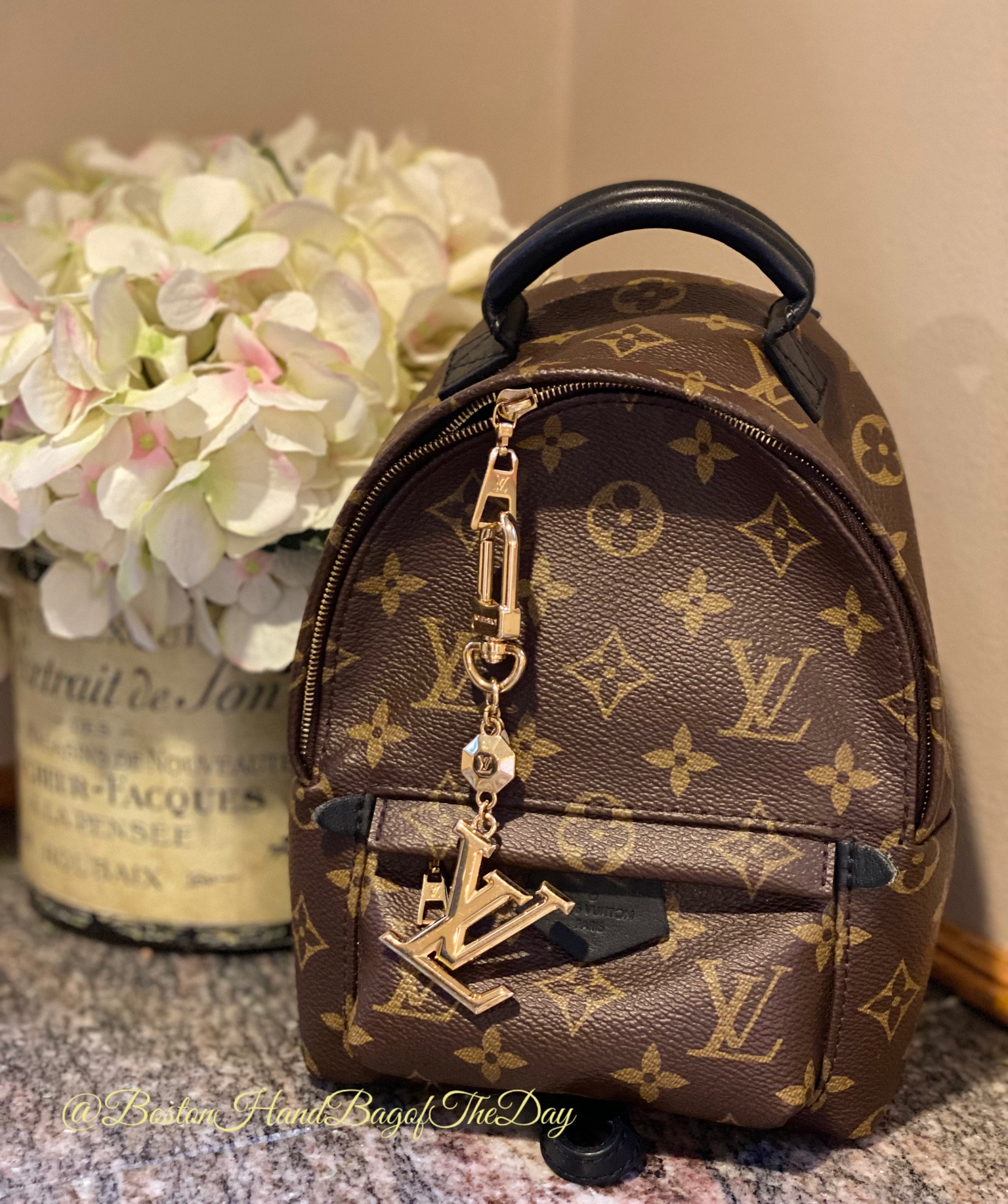 Happy Monogram Monday! On this rainy Monday, I am using my Louis Vuitton Palm Springs Mini backpack with my LV Key Chain. A perfect non Vachetta bag for today. 

#LTKHoliday #LTKstyletip #LTKitbag