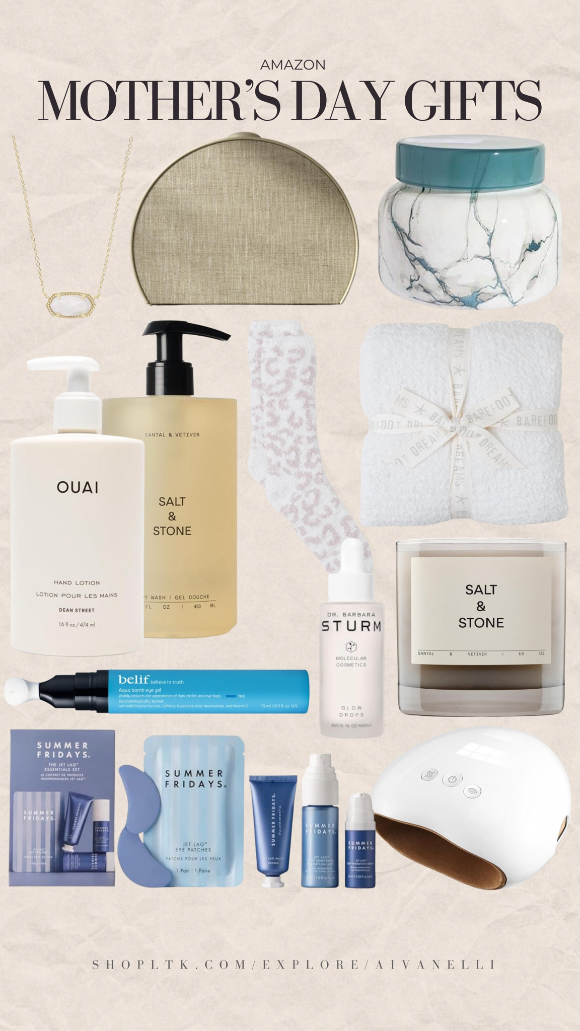 Amazon last minute Mother’s Day gifts

self care gift basket
luxury candles and scents
personalized keepsake gifts
cozy pajamas and robes
coffee lover gift ideas
spa day essentials
jewelry gifts for mom
kitchen gadgets and tools
flowers and chocolate gifts

#LTKMothersDay #LTKSeasonal #LTKSaleAlert