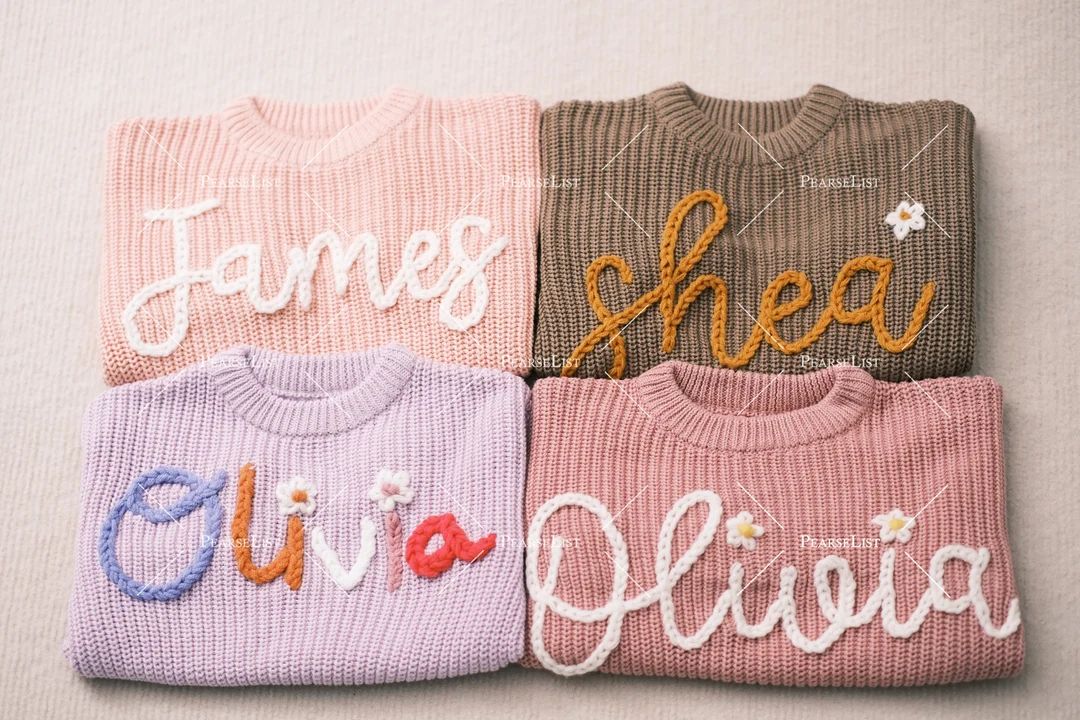 Adorableness Personified: Personalized Baby Sweaters With Cherished Embroidery to Celebrate Their... | Etsy (US)