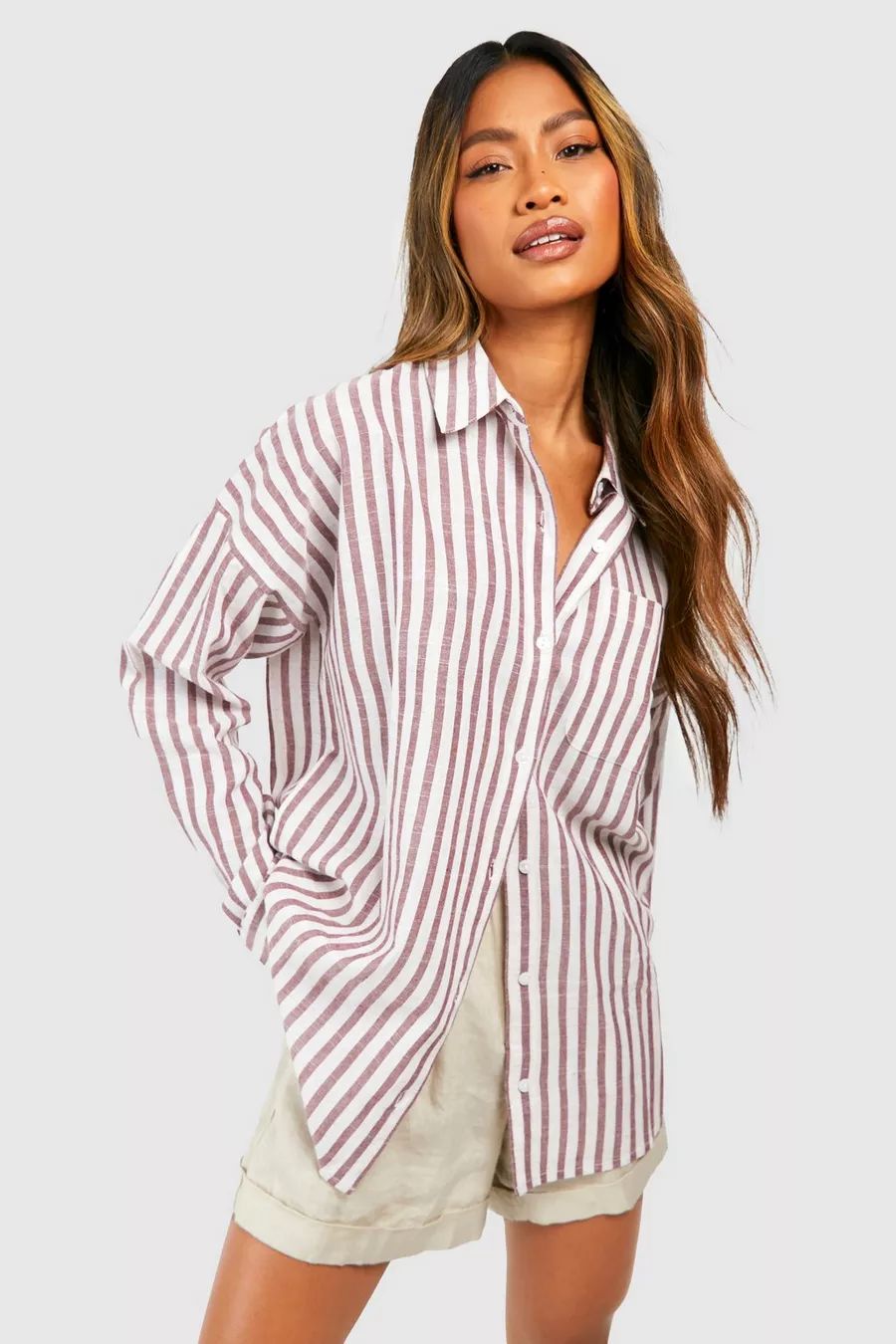 Oversized Striped Shirt | Boohoo.com (UK & IE)