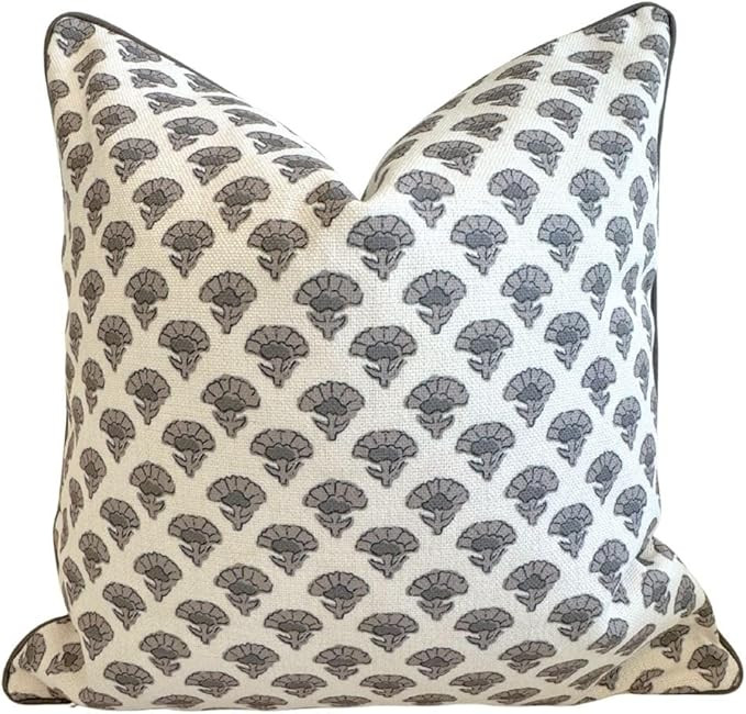The Oliver Patterned Throw Pillow Cover – Leaf Pillow Print Polycotton Designer Accent for Mode... | Amazon (US)