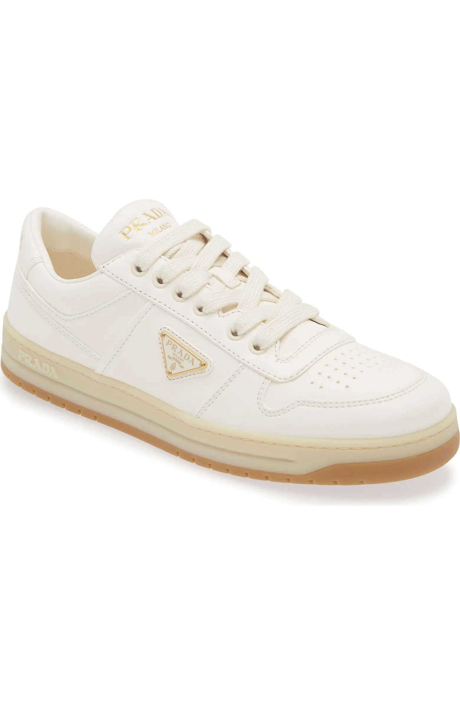 Prada Downtown Leather Sneaker (Women) | Nordstrom | Nordstrom