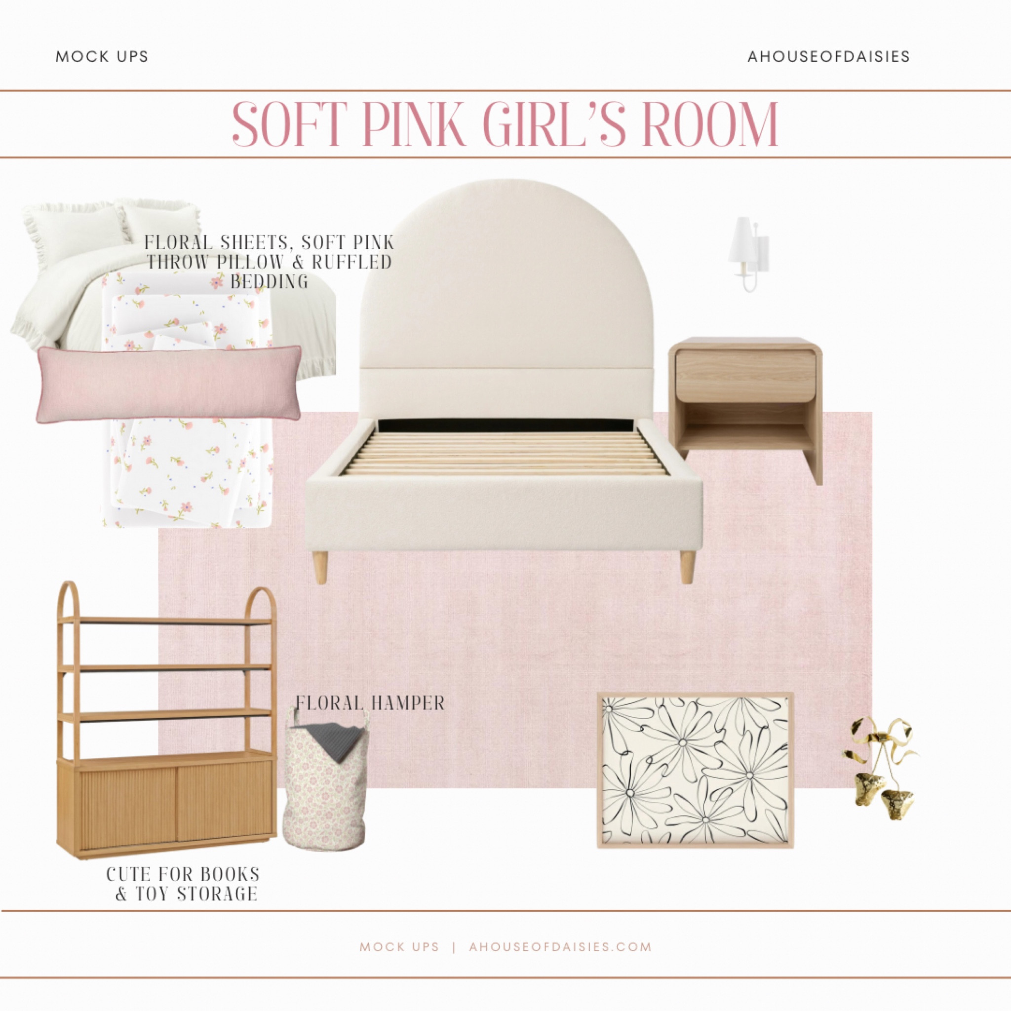 Girls room, arched bed, big girl room, floral bedding, ruffled bedding, bookcase, bookshelf 

#LTKKids #LTKStyleTip #LTKHome