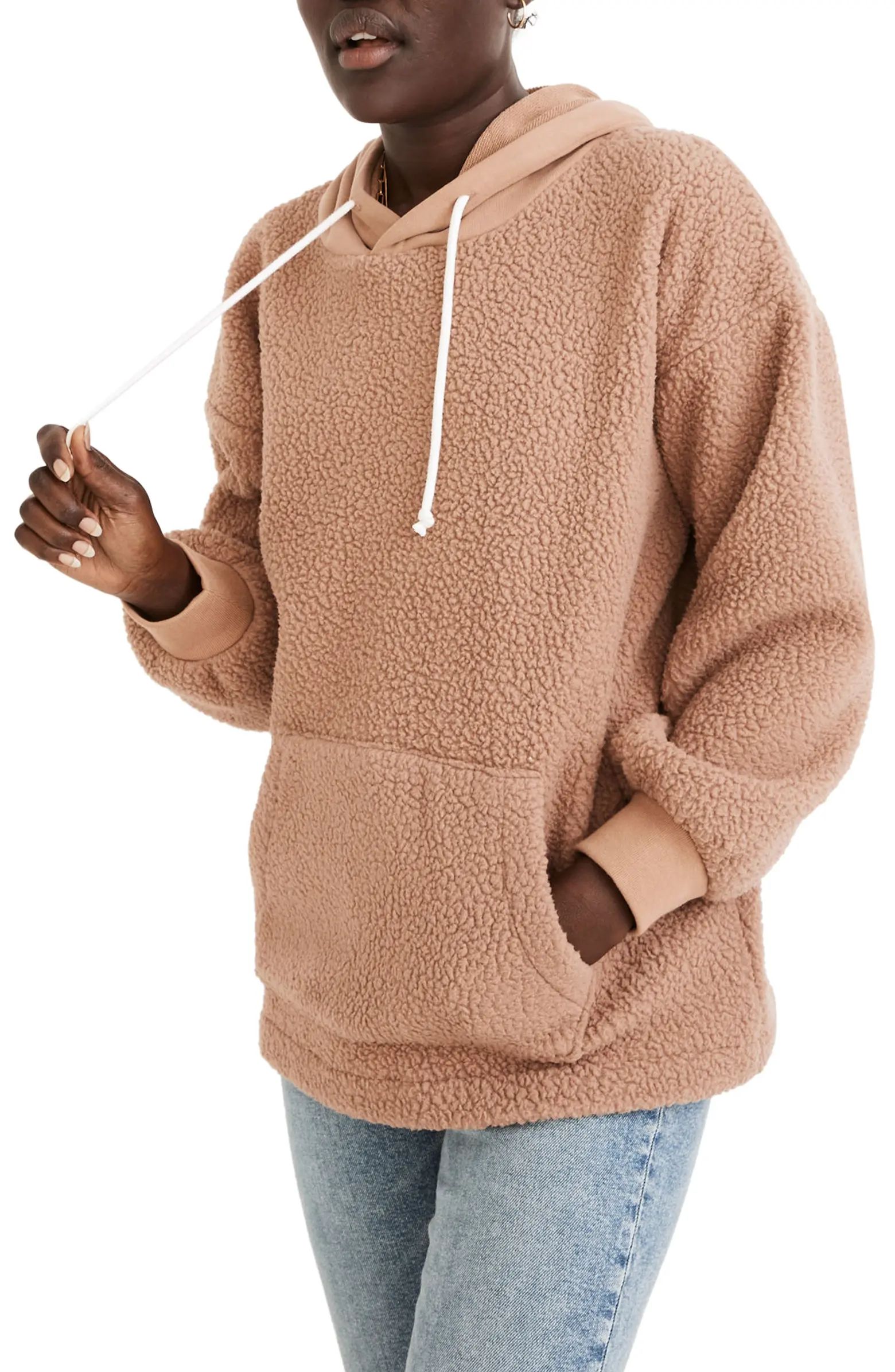 Madewell Resourced Fleece Bubble Sleeve Hoodie Sweatshirt | Nordstrom | Nordstrom