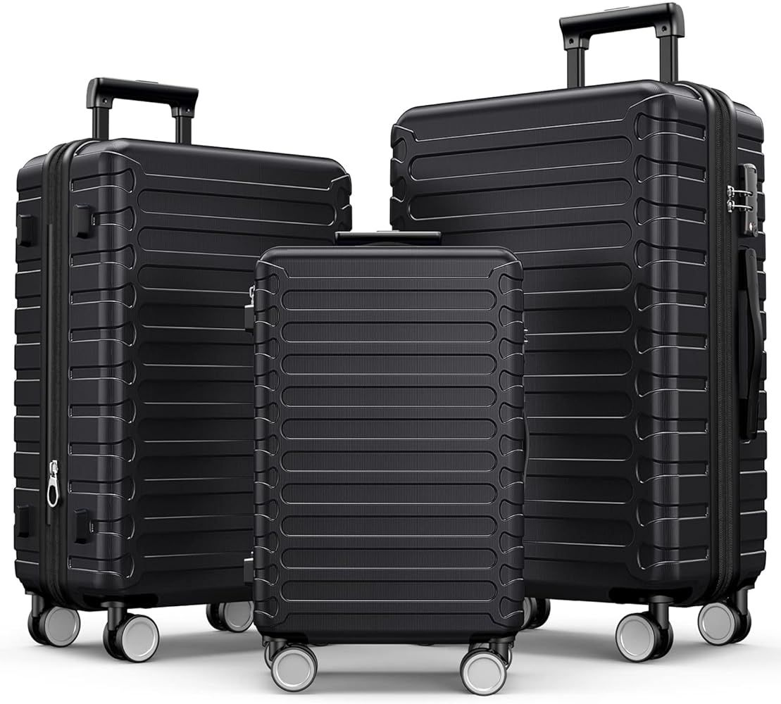 SHOWKOO Luggage Sets Expandable ABS Hardshell 3pcs Clearance Luggage Hardside Lightweight Durable... | Amazon (US)