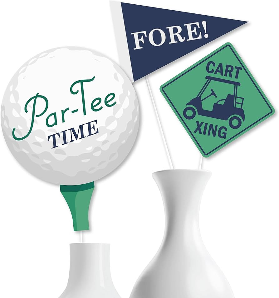 Big Dot of Happiness Par-Tee Time Premium Golf Party Decorations - 15-Piece Birthday & Retirement... | Amazon (US)