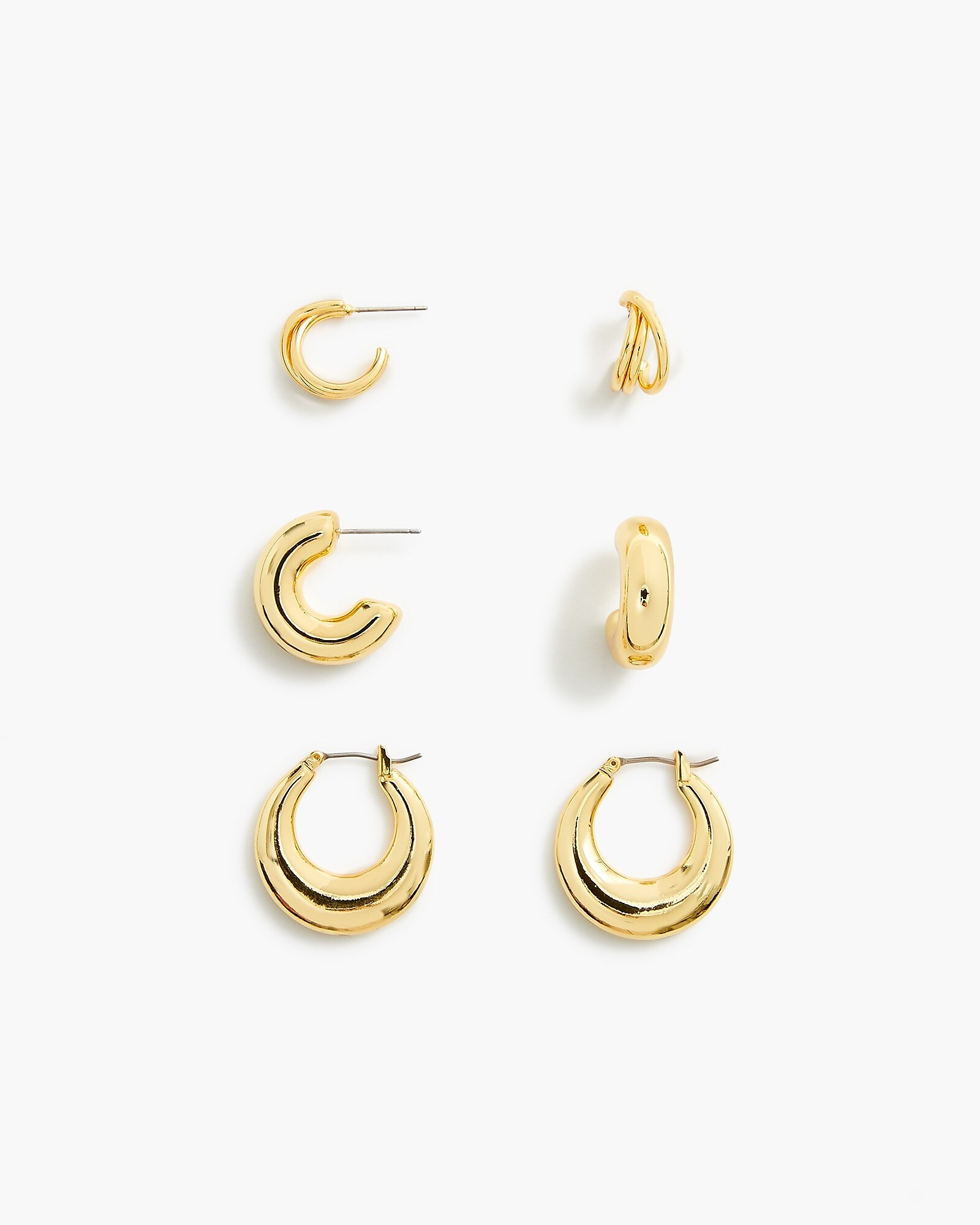 Hoop earrings set-of three | J.Crew Factory