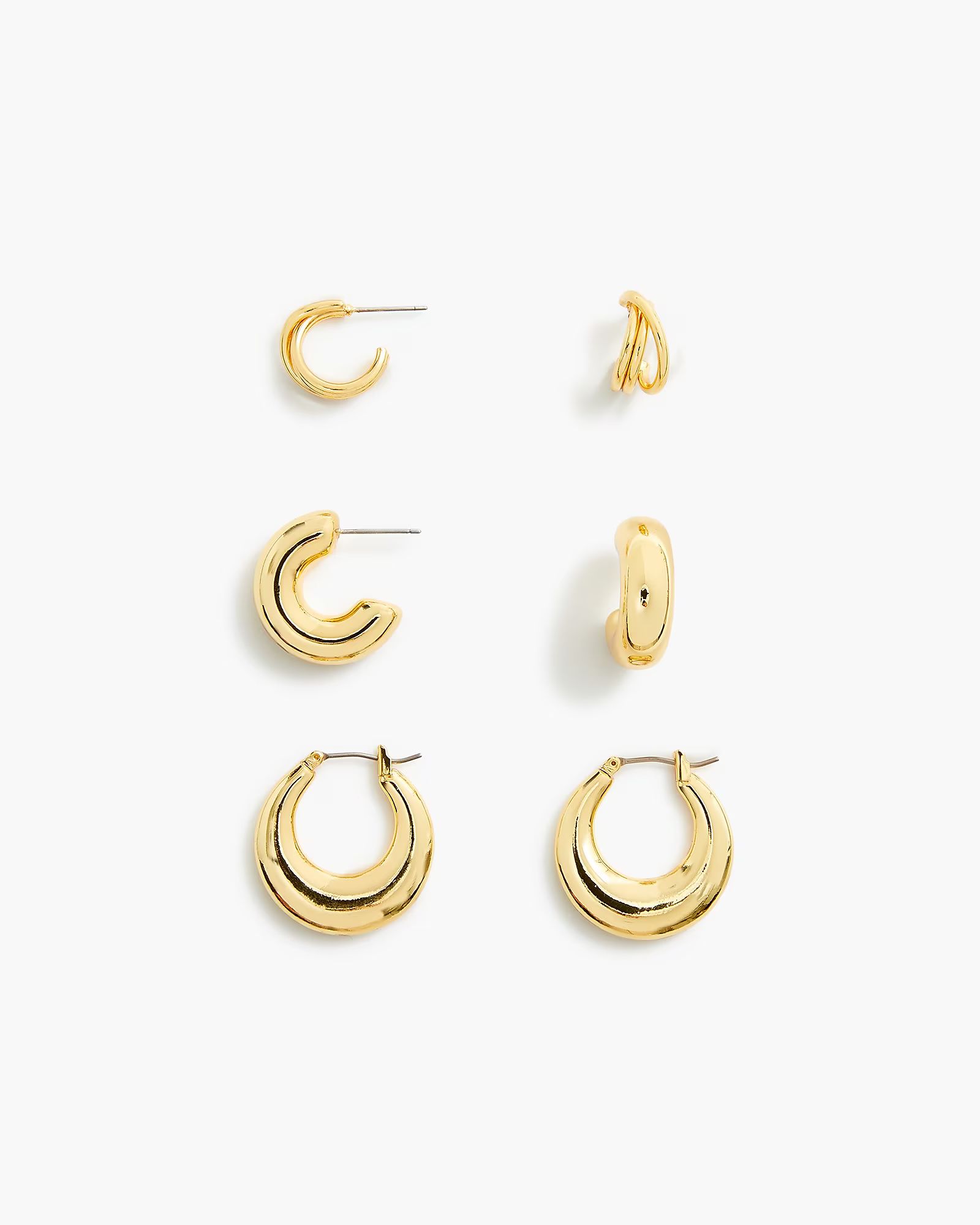 Hoop earrings set-of three | J.Crew Factory