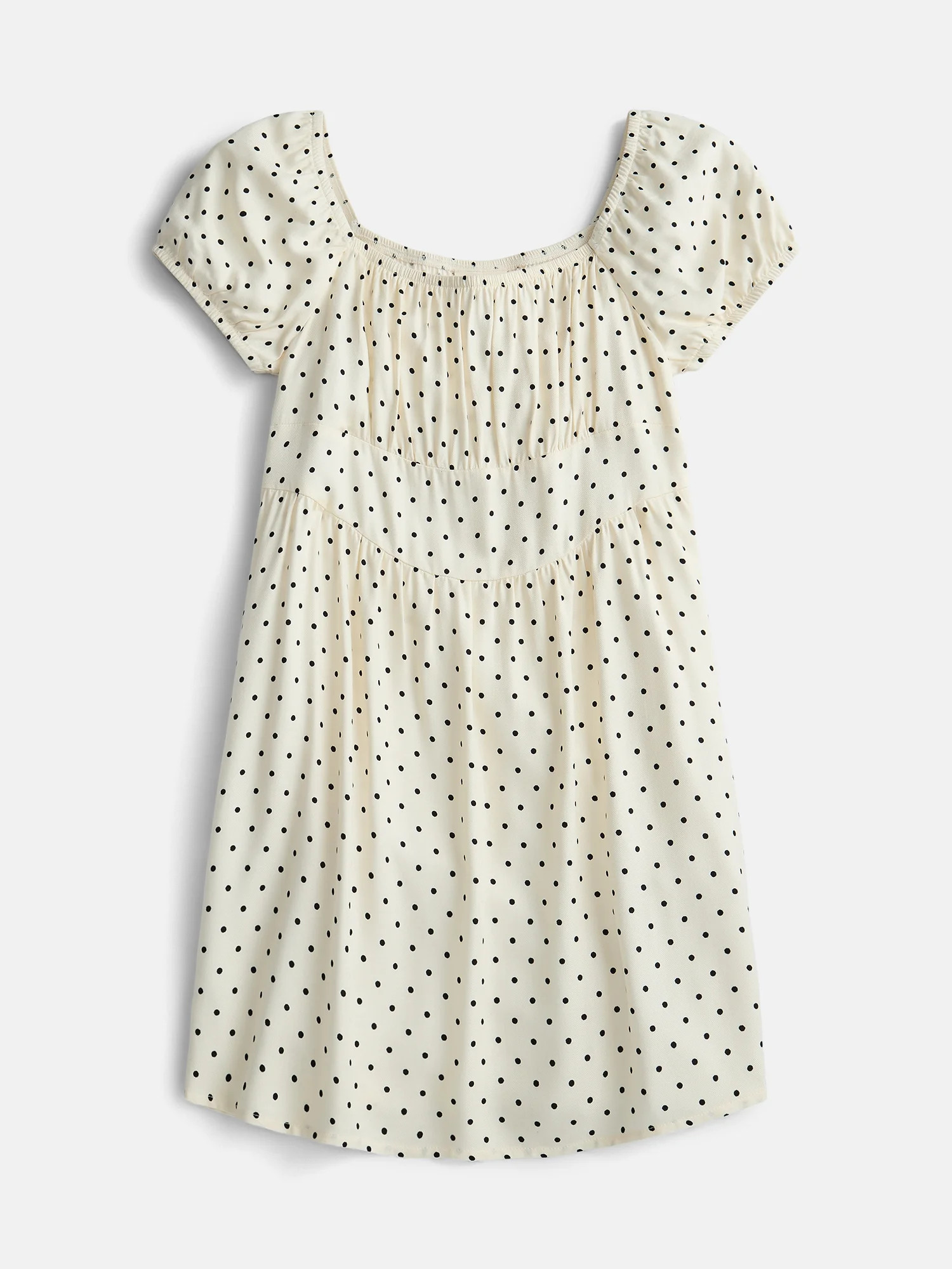 Weekend Academy Girls Square Neck Dress with Puff Sleeves, Sizes 4-18 | Walmart (US)