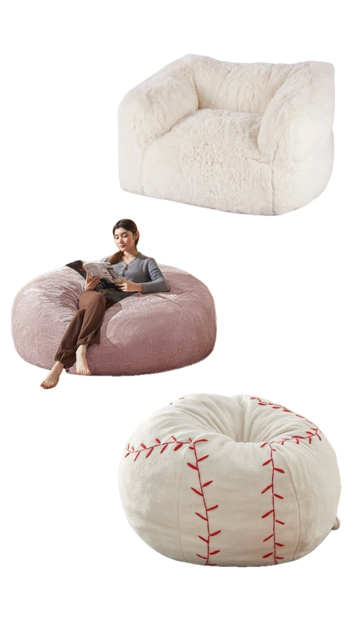 Bean Bag Chair Beanbag, Large Memory Foam Filled Chair for Adults and Teens, Soft Sofa with Removable Flannel Cover, Round Couch for Living Room Bedroom College Dorm. Armchair Style BeanBag for Grown-ups, Soft Furry Fabric & Dense Foam Interior, Adult Bean Bag featuring Zapper, Cozy Lounger Perfect for Lounge, Sleeping Area  

#LTKHome