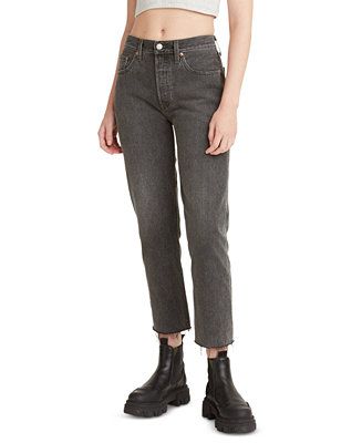 501® Cropped Straight-Leg High Rise Jeans | Macy's