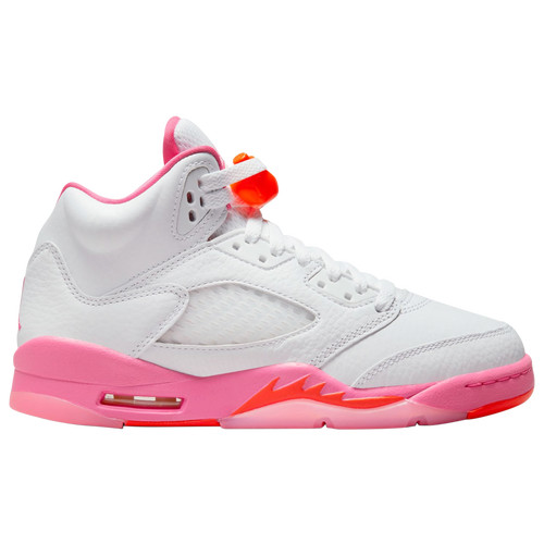 Jordan Girls Jordan Retro 5 - Girls' Grade School Basketball Shoes White/Pink/Orange Size 04.5 | Foot Locker (US)