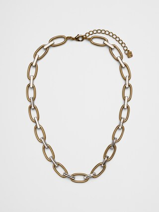 Mixed Metal Link Necklace | Banana Republic Factory