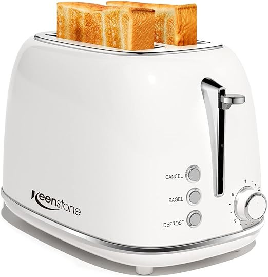 2 Slice Stainless Steel Toaster Retro with 6 Bread Shade Settings, Bagel, Cancel, Defrost Functio... | Amazon (US)