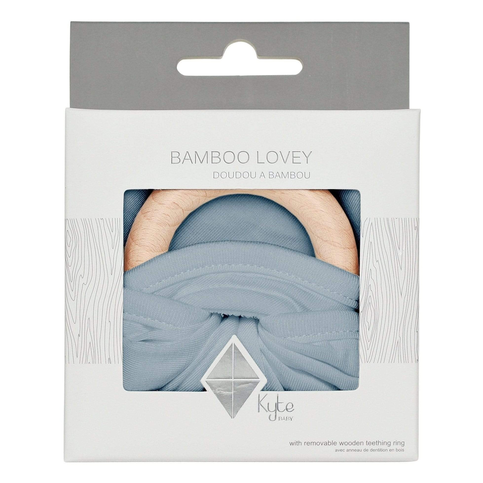 Lovey in Fog with Removable Teething Ring | Kyte BABY