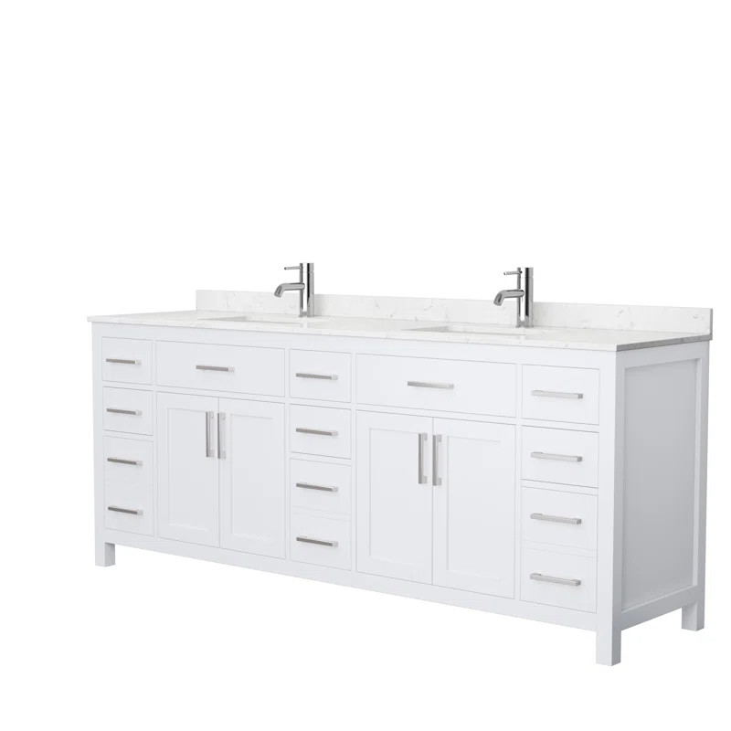 Beckett 84" Double Bathroom Vanity Set | Wayfair Professional
