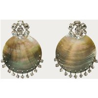 Zara - Marisa Berenson X Zara Jewel Shell Earrings - Gray - M - Woman | Zara US