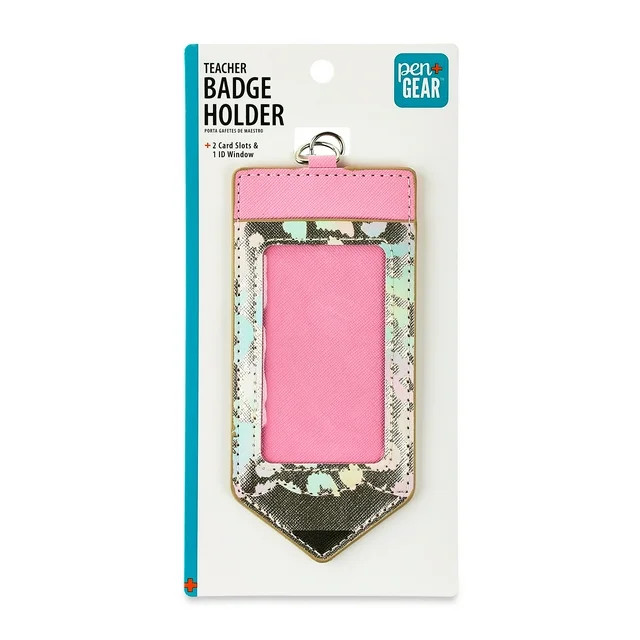 Pen+Gear Pencil Teacher Badge Holder, Multicolor | Walmart (US)