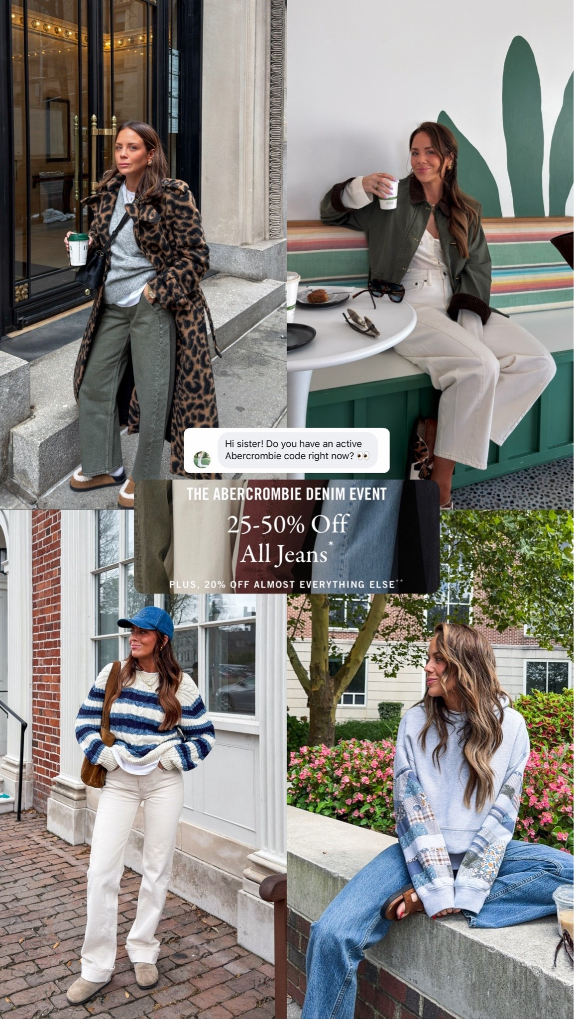 AFKRISTINA for extra 15% off Abercrombie denim sale!

#LTKgrwm #LTKdayinmylife #LTKSaleAlert