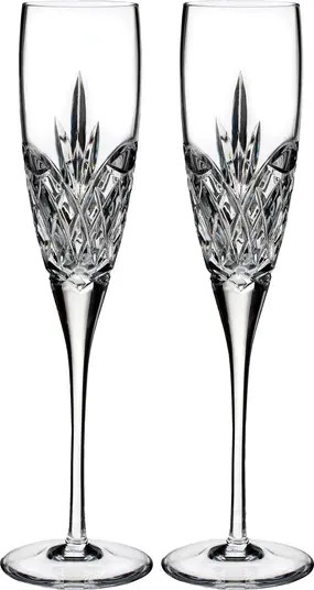 Love Forever Set of 2 Lead Crystal Champagne Flutes | Nordstrom