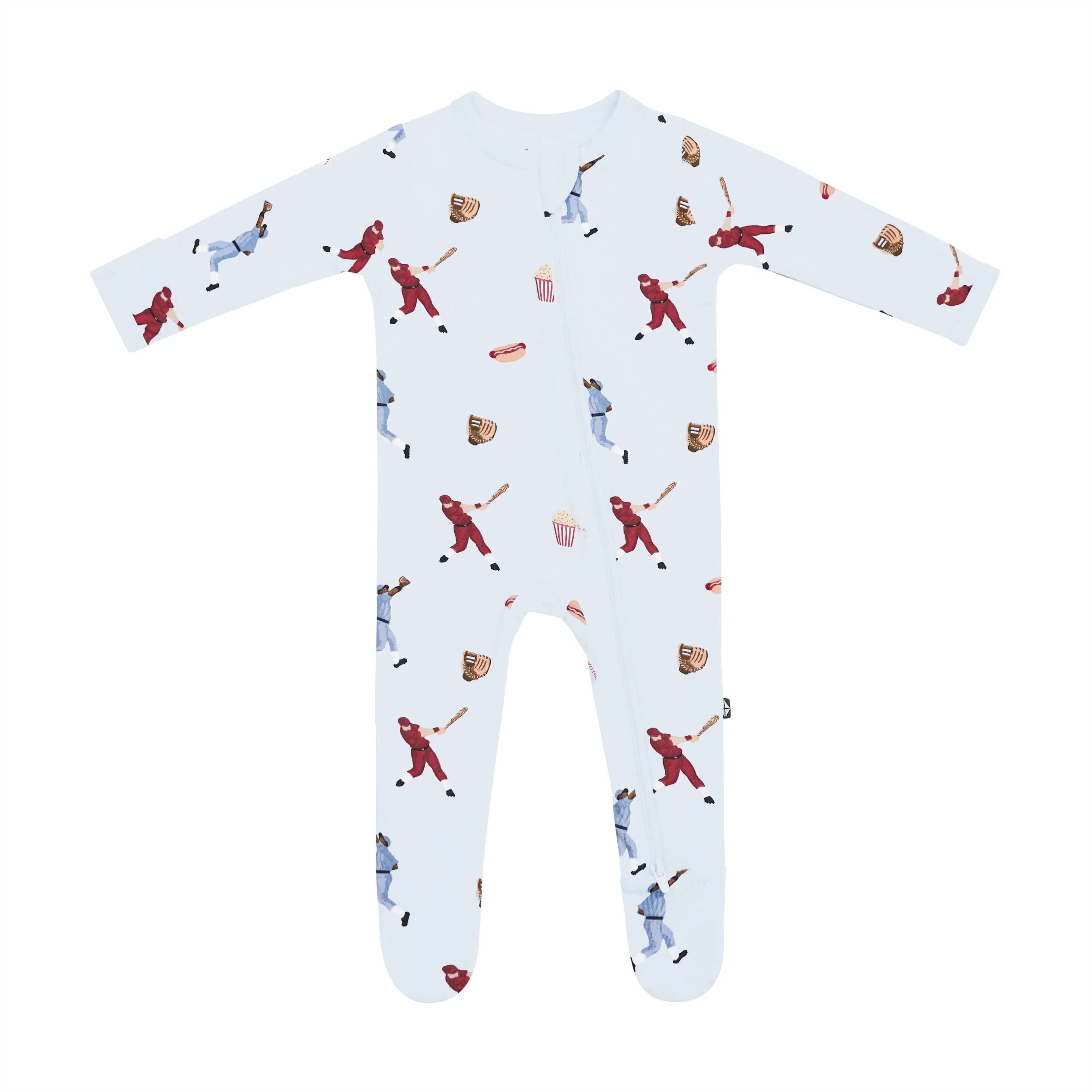 Zippered Footie in Vintage Baseball | Kyte BABY