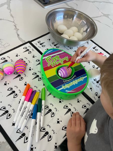 These disposable placemats are perfect for egg dying! 

#LTKkids #LTKSeasonal