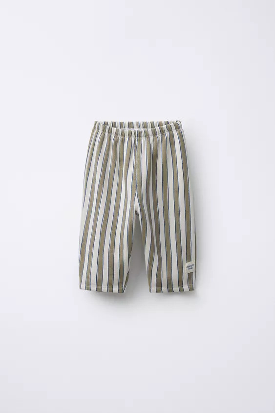 STRIPED BAGGY PANTS WITH LABEL | Zara US