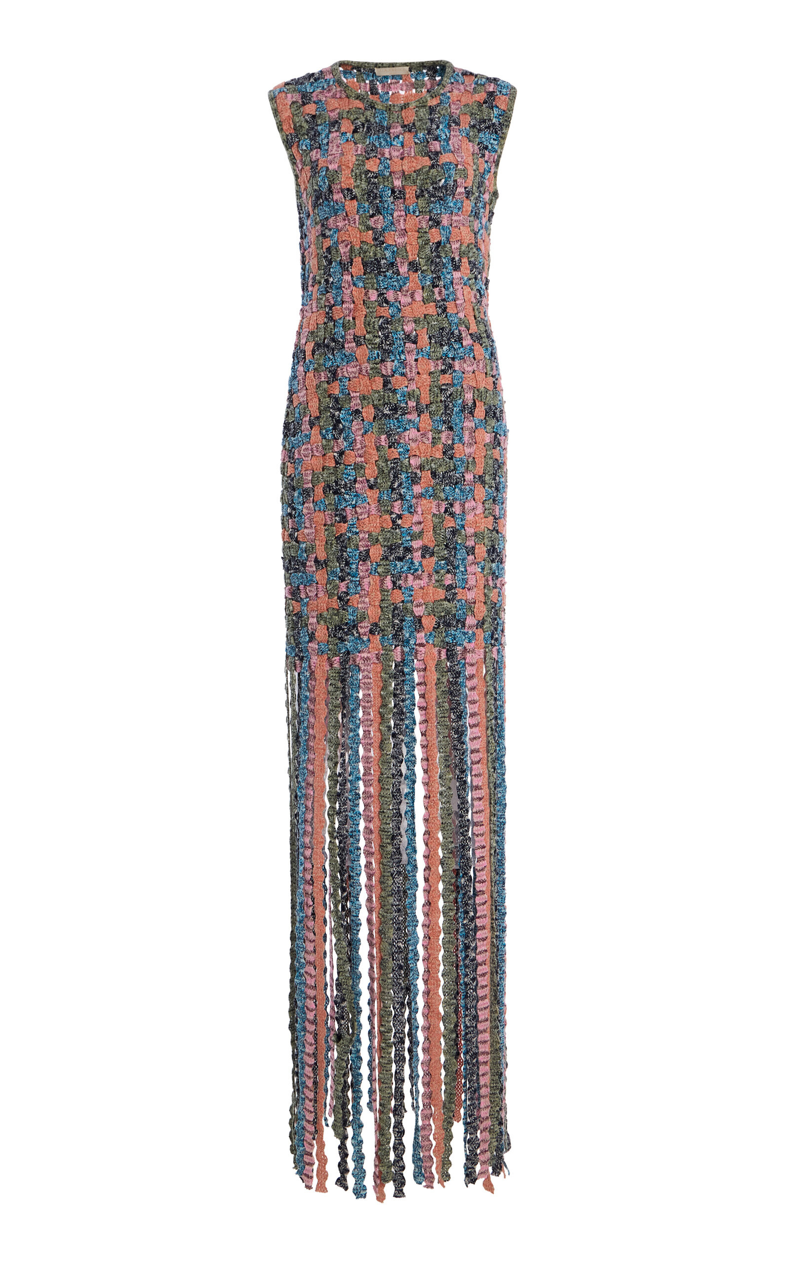 Alexis Fringed Macramé Cotton Knit Dress | Moda Operandi (Global)