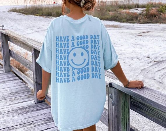 Have A Good Day Shirt Happy Face Shirt Smile Tee Preppy Shirts | Etsy | Etsy (US)