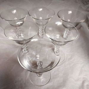 6 Imperial Candlewick 4 Bead Stem Cocktail Glasses. | Poshmark