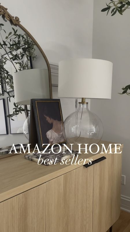 Amazon Home top sellers that are designer inspired include my entryway pouf, peonies and marble tray! More Amazon finds include my glass lamp, vintage inspired vase, entryway table and ruffle bowls. 

Amazon home, Amazon home decor, Amazon find, home decor, sideboard, affordable home decor, Amazon home find, Amazon home decor finds, 

#LTKGiftGuide #LTKhome #LTKVideo