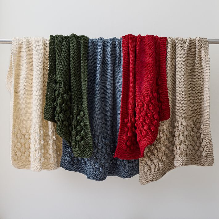 Chunky Bauble Knit Throw | West Elm (US)