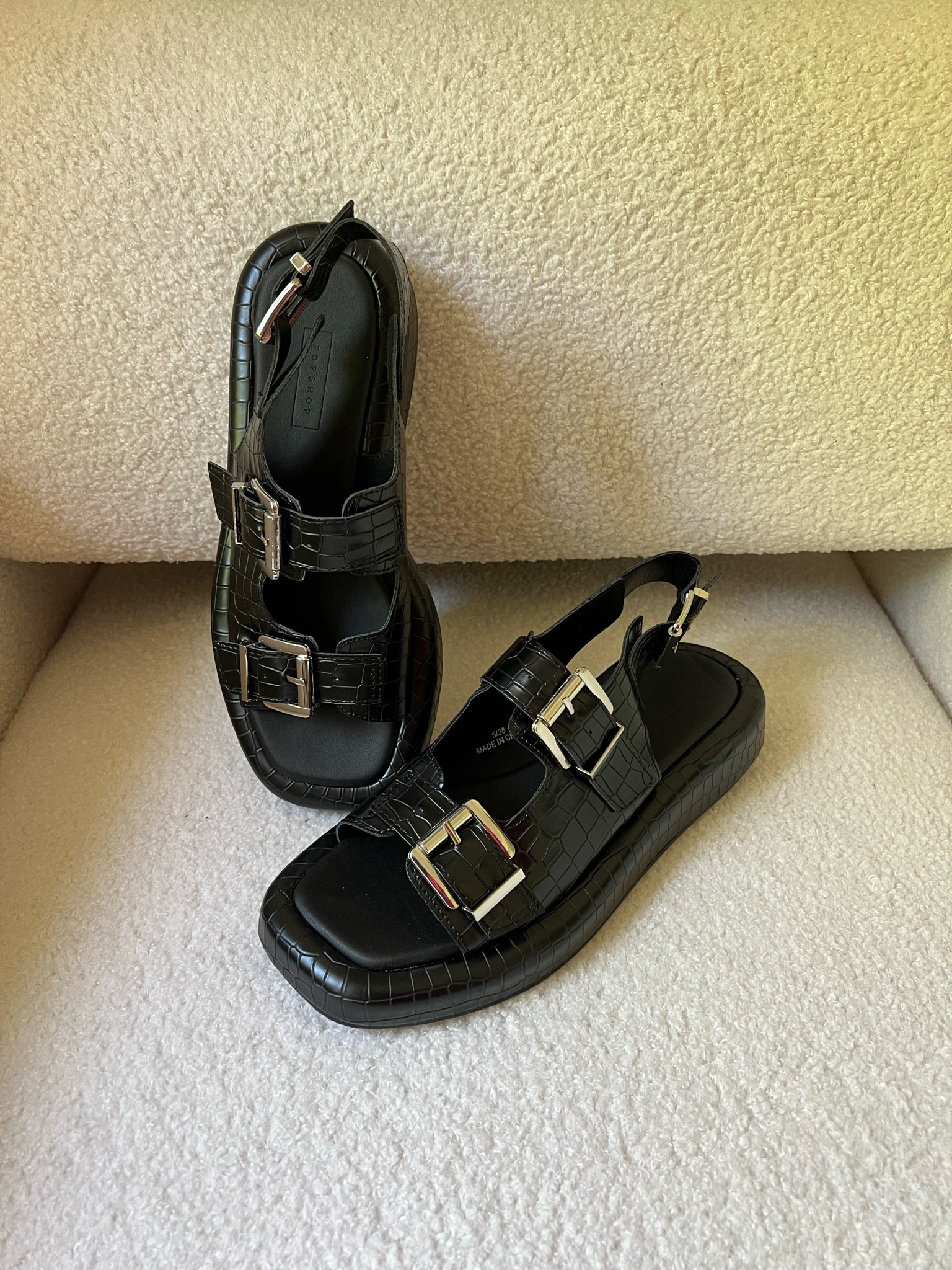 Top shop Croc Platform Sandals