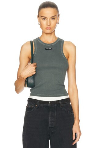 Miu Miu Tank Top in Grey | FWRD 